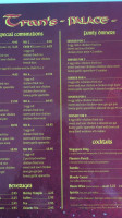 Tran's Palace Restaurant menu