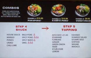 Kanpai Poke menu