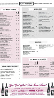 City Winery Boston Barrel Room menu