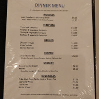 Sakura Sushi menu