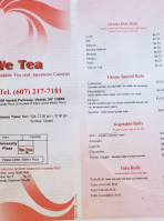 We Tea menu