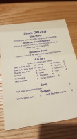 Sushi Daizen menu