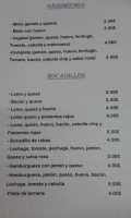 Arredondo menu