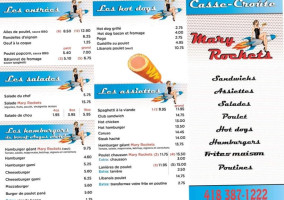 Casse-croute Mary Rockets menu