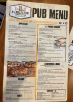 Charleston Sports Pub Greenville menu