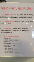 Camo Kitchen menu