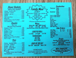 Frye House menu