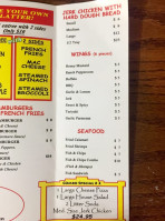 Tonys Pizza menu