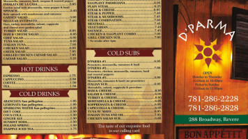 D'parma menu