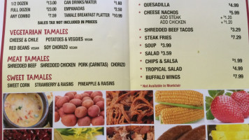 The Tamale Guy menu