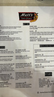 Matt's Rancho Martinez menu