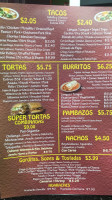 Yoli's Tacos menu