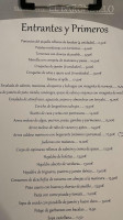 Restaurante El Barondillo menu