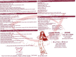 Nalu's Hawaiian Fish Grill Tutu's Kitchen menu