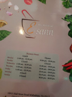 Esann Thai menu