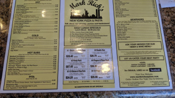 Mark Rich's Ny Pizza Pasta menu