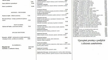 Pizzeria Italia menu