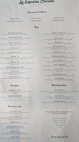 La Esquina Cocina menu