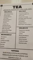 Bubble Co Tea menu