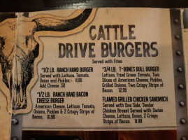 T-bones Steakhouse And Grill menu