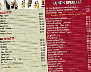 Silver Gardens Chinese menu