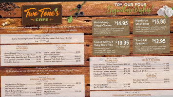 Two Tones Cafe menu