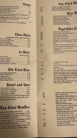 China Garden Chinese menu