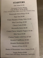 Our Kenosha Tap menu