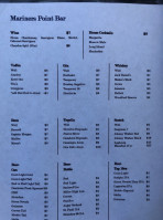 Mariners Point Golf Center menu