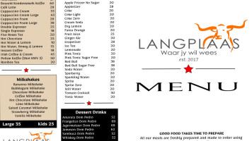 Langplaas food