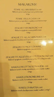 Infinito Pizzeria menu