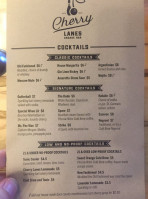 Cherry Lanes Arcade menu