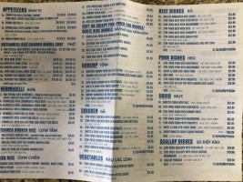 Pho Van menu