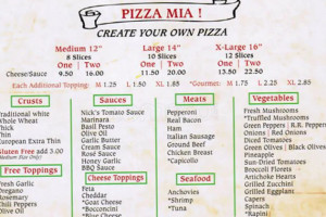 La Pizza & Pasta menu