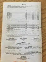 Snack Shack menu