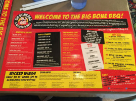 Big Bone Bbq & Wicked Wings menu