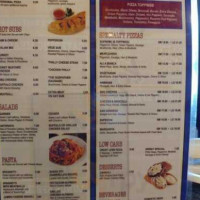 Simm's Pizzeria menu