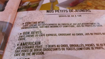 Le Mistral menu