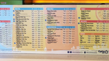 Coco Fresh Tea Juice menu