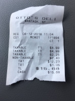 Otto's Deli menu