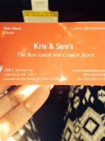 Kris Sam's Box Lunch And Cookie Store food