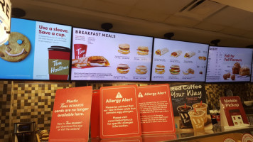 Tim Hortons menu