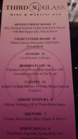 Third Glass Wine & Martini Bar menu