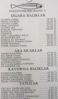 Küçükyalı Balıkçısı menu