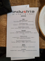 Industria Pizzeria Burlington menu