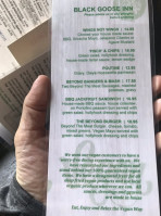 Black Goose Inn menu