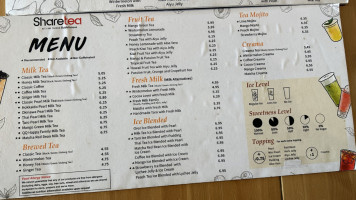 Sharetea menu