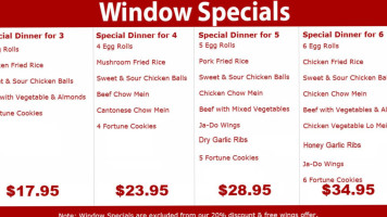 China Wok menu