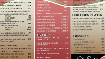 El Sabor menu