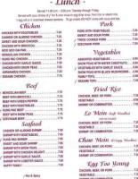 Tea Garden menu